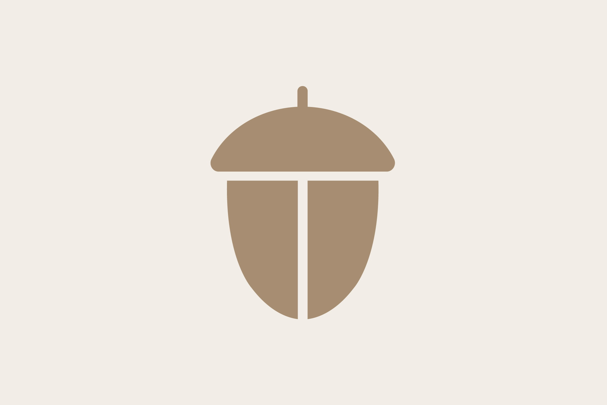 Grafisk illustrasjon av brun eikenøtt