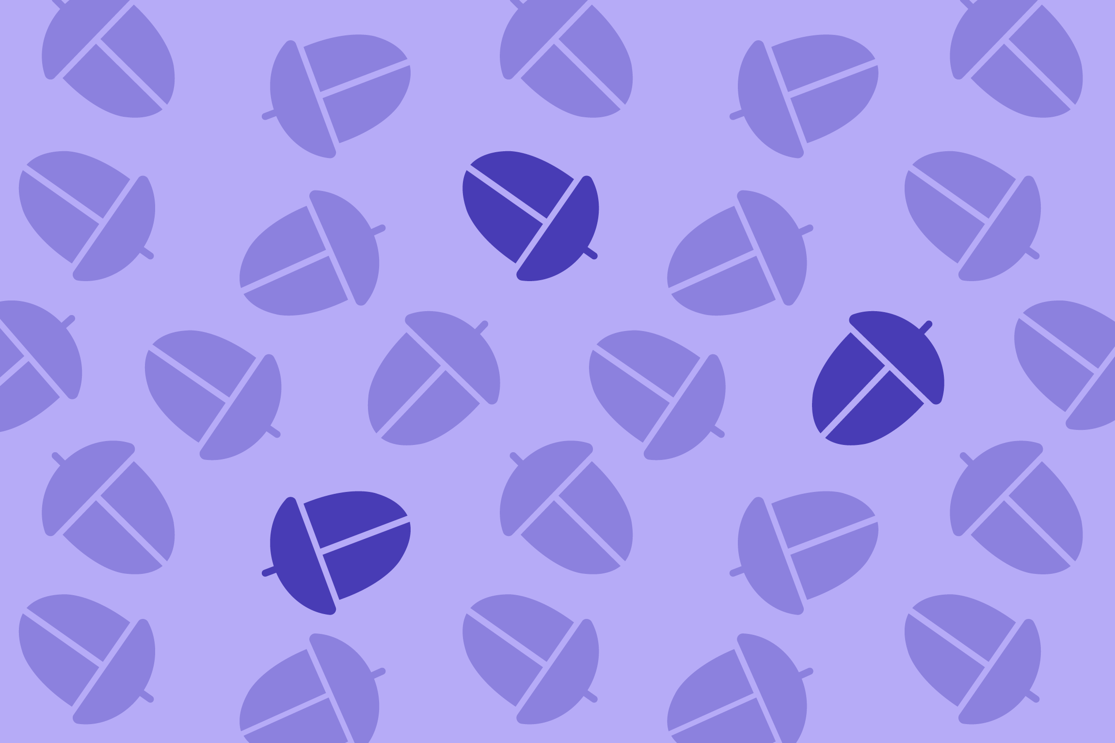 Lilla mønster av grafisk illustrasjon av eikenøtter