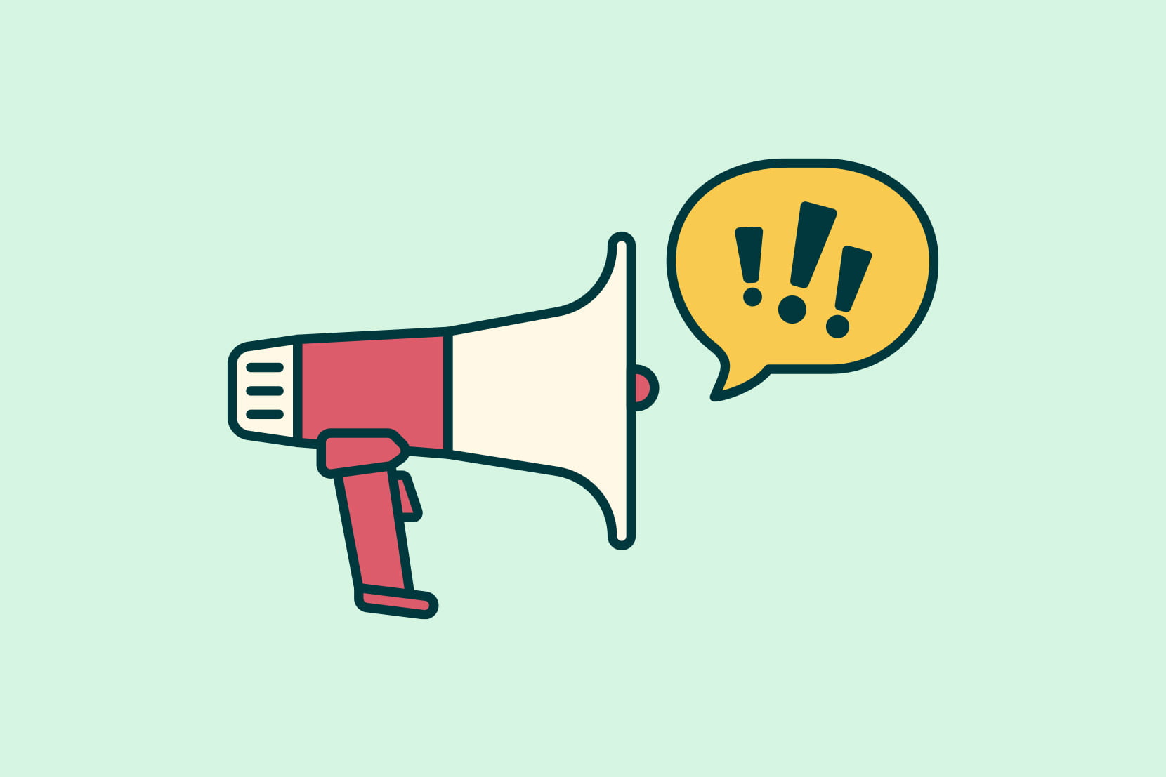 Illustrasjon av megafon